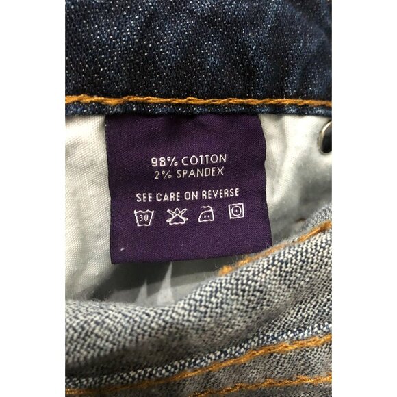 Vigoss Boot Cut Womens Size 33x32 Dark Wash Thick Stitch Blue Jeans - Picture 6 of 10